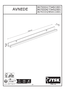 説明書 JYSK Avnede (1150mm) 棚