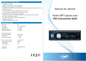 Руководство PNI Clementine 8425 Автомагнитола