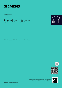 Mode d’emploi Siemens WQ46H2CTFR Sèche-linge