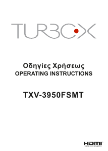 Bruksanvisning Turbo-X TXV-S3950SMT LED TV