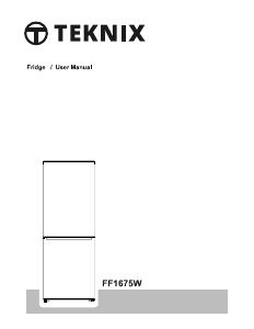 Handleiding Teknix FF1675W Koel-vries combinatie