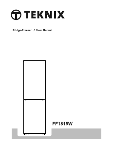 Handleiding Teknix FF1815W Koel-vries combinatie