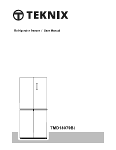 Handleiding Teknix TMD18079BI Koel-vries combinatie