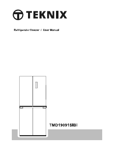 Manual Teknix TMD19091SIBI Fridge-Freezer