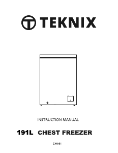 Handleiding Teknix CH191 Vriezer