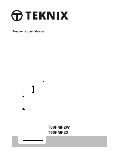 Handleiding Teknix T60FNF2W Vriezer