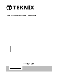 Handleiding Teknix TFF1715W Vriezer