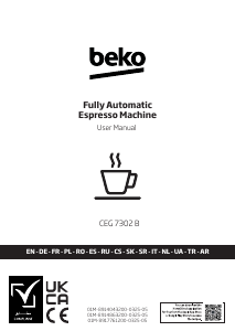 Instrukcja BEKO CEG 7302 B CaffeExperto Ekspres do kawy