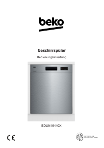 Bedienungsanleitung BEKO BDUN16440X Geschirrspüler
