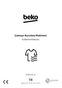 Kullanım kılavuzu BEKO KMB 931 IG Kurutma makinesi