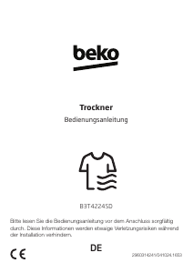 Bedienungsanleitung BEKO B3T4224SD Trockner