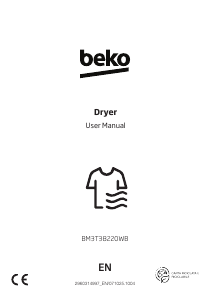 Bruksanvisning BEKO BM3T38220WB Torktumlare