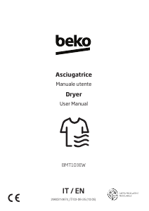 Bruksanvisning BEKO BMT103EW Torktumlare