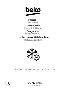Manual BEKO RFNE290L31XBN Freezer
