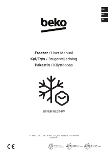 Bruksanvisning BEKO B1PMFNE314W Frys