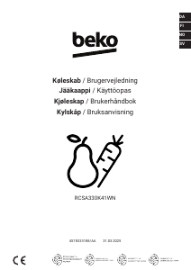 Brugsanvisning BEKO RCSA330K41WN Køle-fryseskab