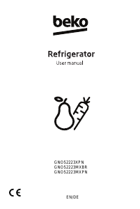 Bedienungsanleitung BEKO GNO52223MXPN Kühl-gefrierkombination