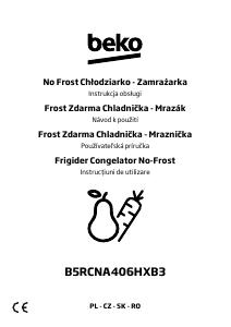 Manuál BEKO B5RCNA406HXB3 Lednice s mrazákem