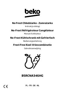 Bedienungsanleitung BEKO B5RCNA346HG Kühl-gefrierkombination
