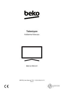 Kullanım kılavuzu BEKO B65 Q 990 AY LED televizyon