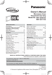 Manual Panasonic NN-SD975S Microwave