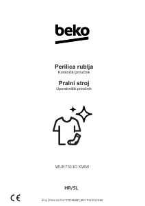 Priručnik BEKO WUE7511D XWW Stroj za pranje rublja