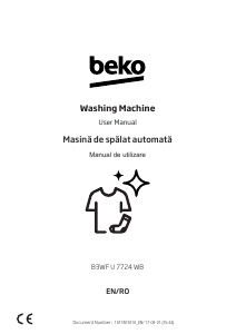 Bruksanvisning BEKO B3WF U 7724 WB Tvättmaskin