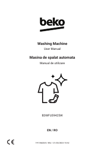 Manual BEKO B3WFU59425W Washing Machine