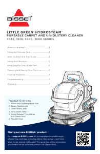 Bruksanvisning Bisell 3605F Little Green HydroSteam Ångtvätt