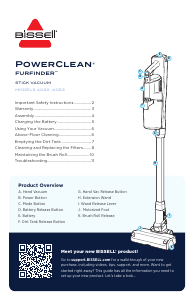 Bruksanvisning Bisell 4052 PowerClean FurFinder Dammsugare