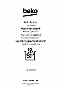Manual BEKO HIC 64101 X Hob