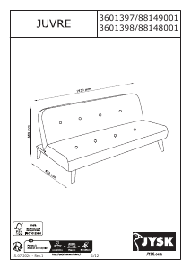Manual JYSK Juvre Sofá-cama