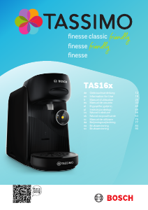 Bruksanvisning Bosch TAS163E Tassimo Finesse Friendly Kaffebryggare