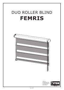 Hướng dẫn sử dụng JYSK Femris Rèm cuốn