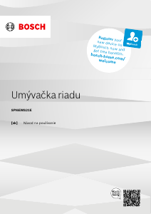 Návod Bosch SPI6EMS21E Umývačka riadu