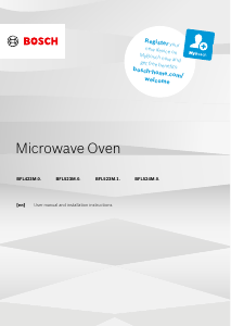Manual Bosch BFL524MB0 Microwave