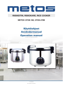 Manual Metos CFXB-270B Rice Cooker