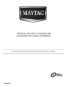Manual de uso Maytag 7MMVWC200DW Lavadora