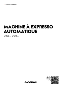 Mode d’emploi Gaggenau GC261100 Cafetière