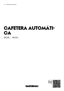 Manual de uso Gaggenau GC451120 Máquina de café