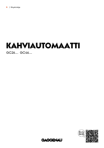 Käyttöohje Gaggenau GC461120 Kahvikone