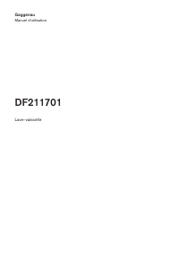 Mode d’emploi Gaggenau DF211701 Lave-vaisselle