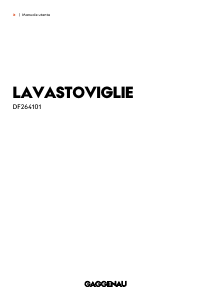 Manuale Gaggenau DF264101 Lavastoviglie