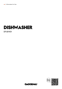 Manual Gaggenau DF481101F Dishwasher