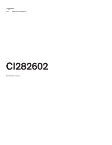 Mode d’emploi Gaggenau CI282602 Table de cuisson