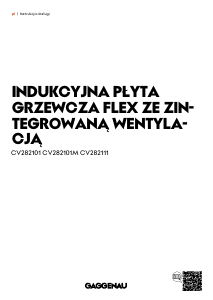 Instrukcja Gaggenau CV282101M Płyta do zabudowy