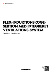Brugsanvisning Gaggenau CV492105M Kogesektion