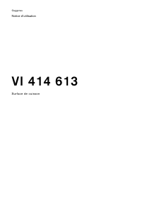 Mode d’emploi Gaggenau VI414613 Table de cuisson