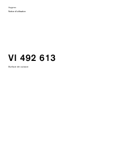 Mode d’emploi Gaggenau VI492613 Table de cuisson