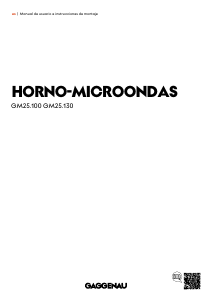 Manual de uso Gaggenau GM250130 Microondas